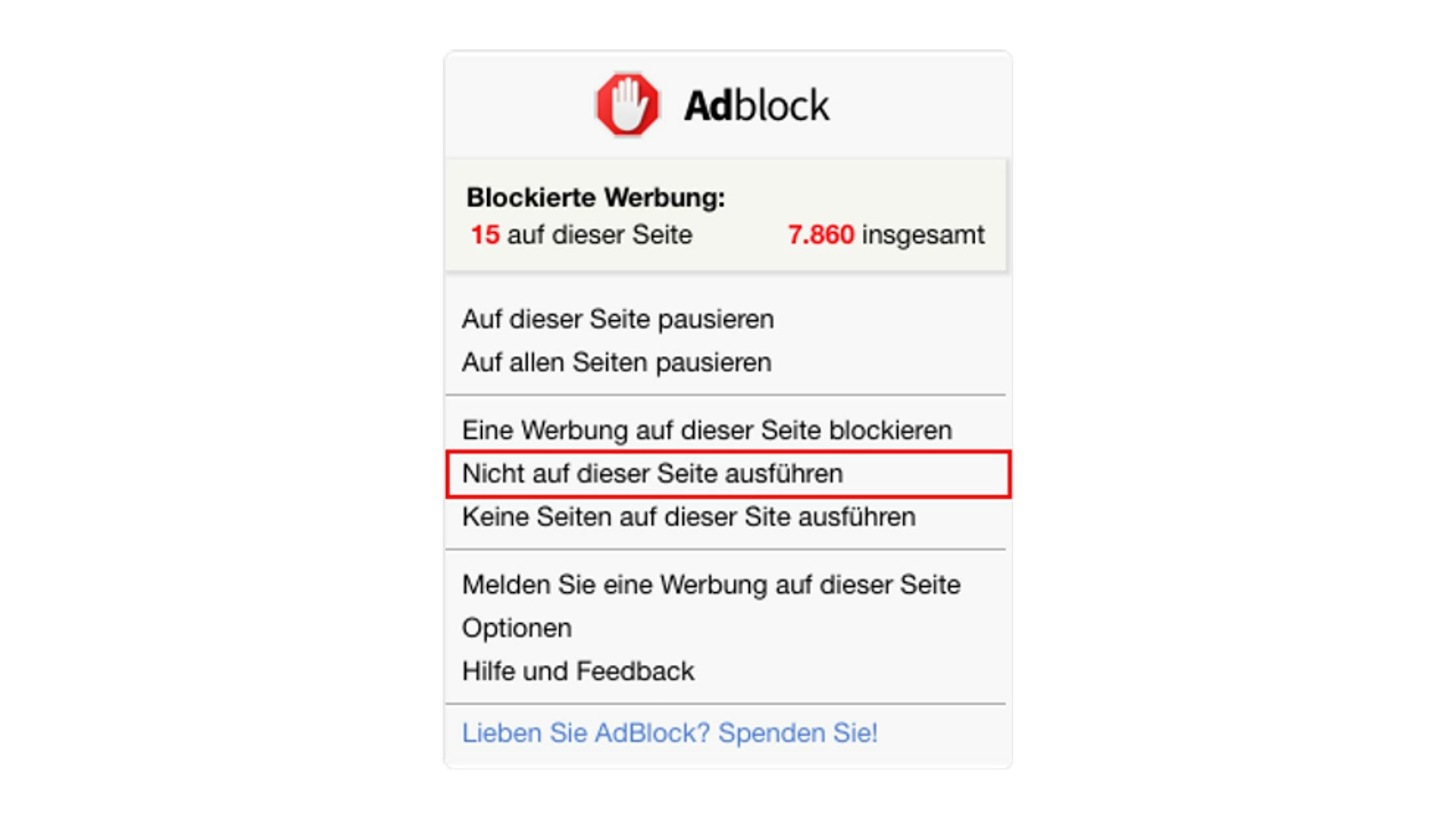 Adblock Einstellungen