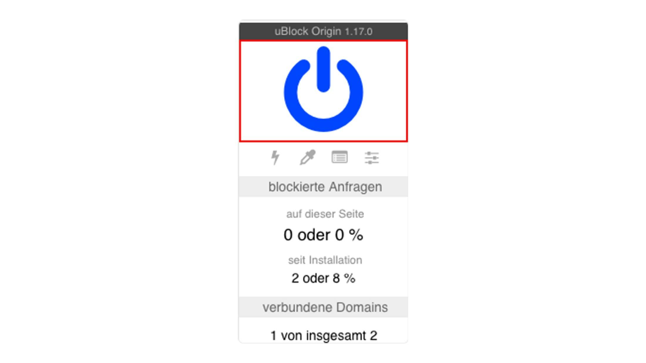 uBlock Origin Einstellungen