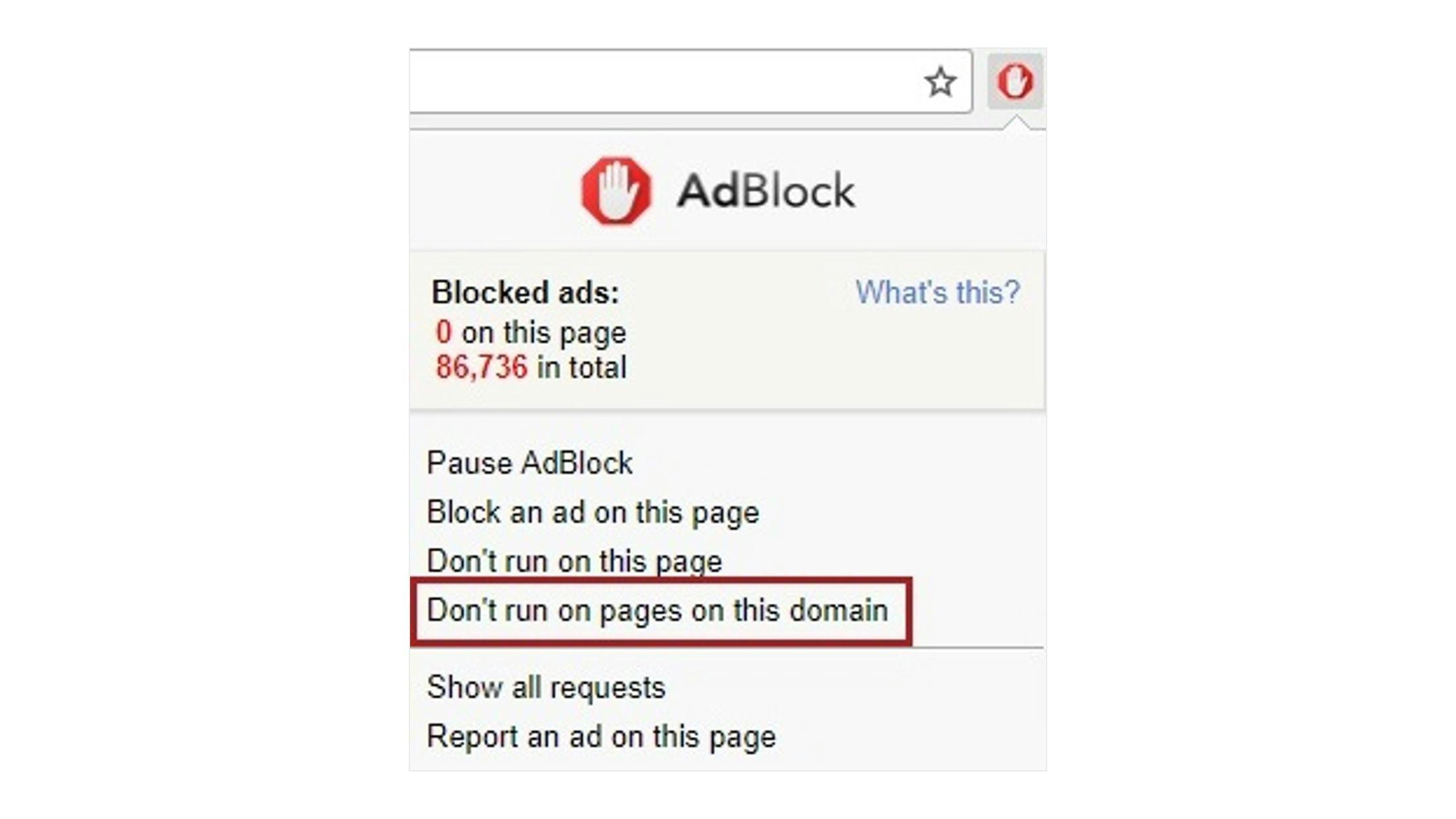 Adblock settings