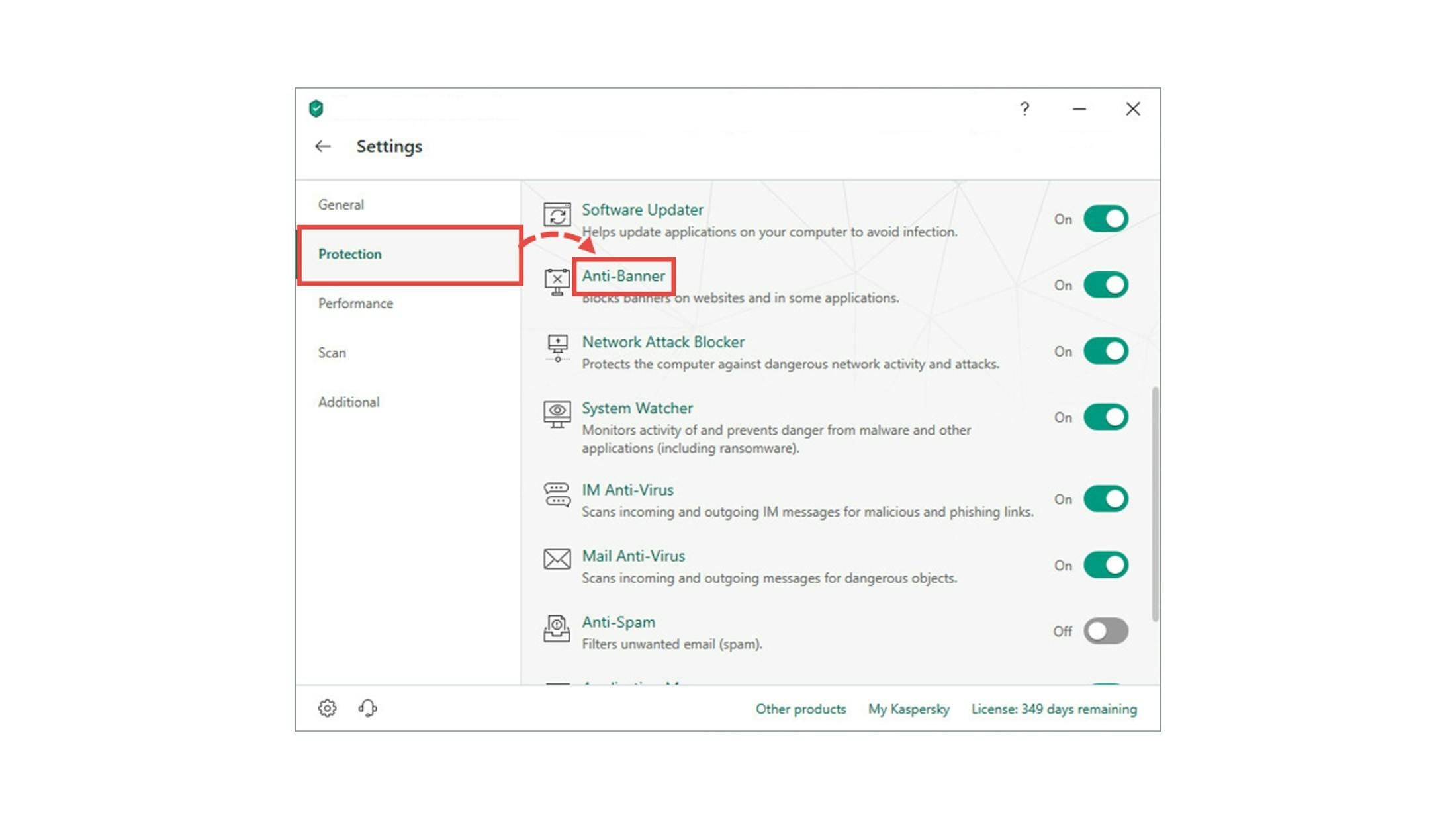 Kaspersky Internet Security settings